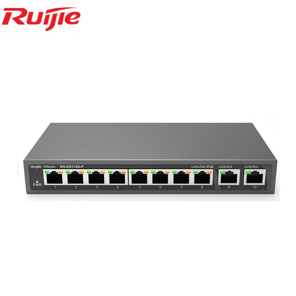 Ruijie ES110D-P 8 Port 10/100Mbps Desktop Unmanaged Switch