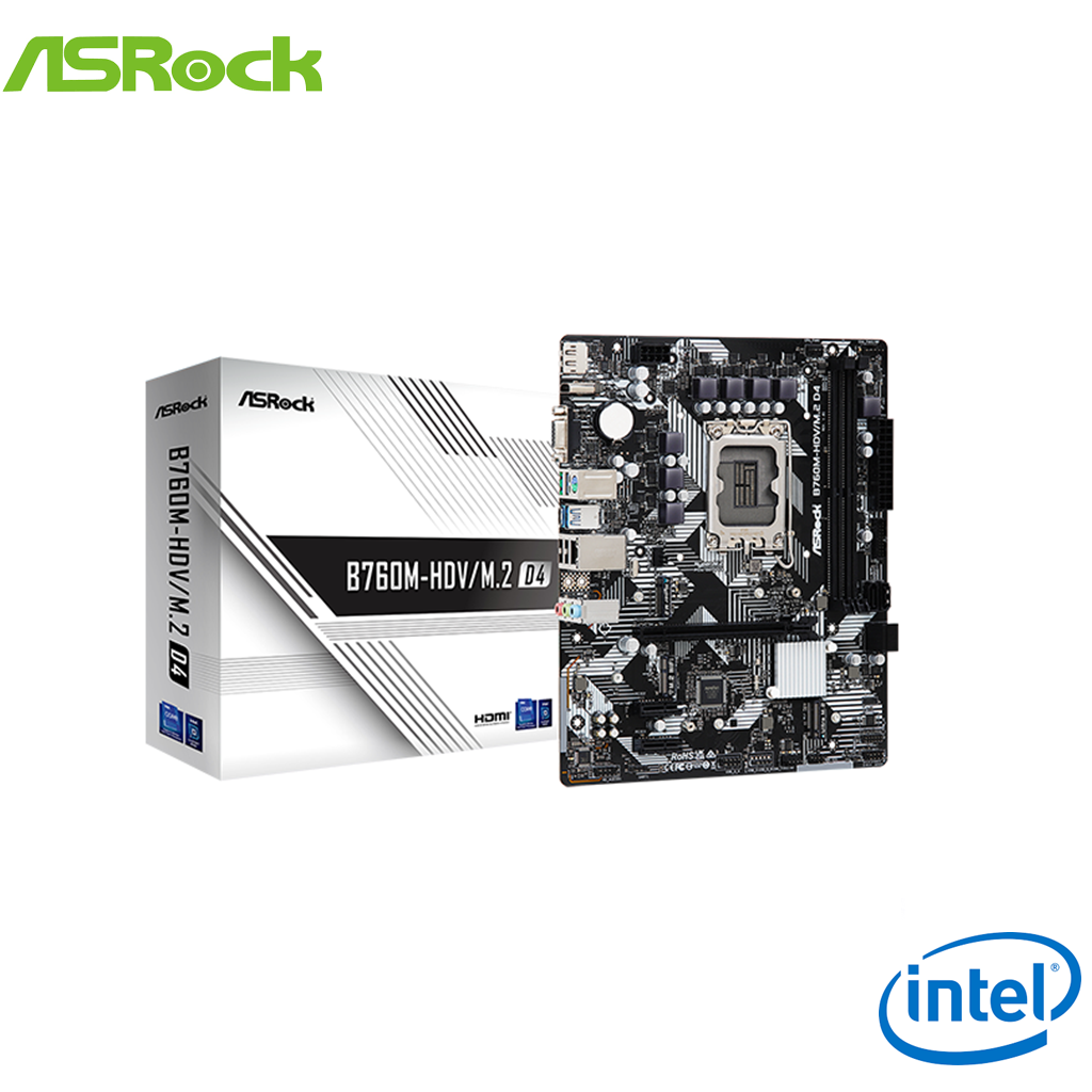 ASRock B760M-HDV/M.2 D4 INTEL ATX Motherboard