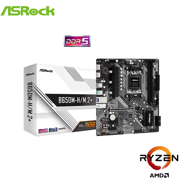 ASRock AMD B650M-H/M.2+ DDR5 M-ATX Motherboard