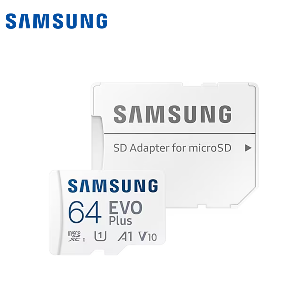 Samsung EVO PLUS microSDXC 64GB UHS-I U1 A1 V10 class 10 memory card + adapter