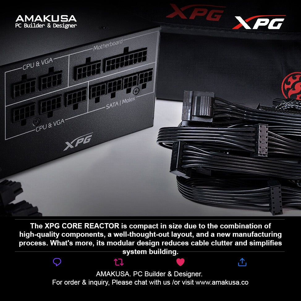 ADATA XPG Gaming Core Reactor Power Supply Modular 650W/750W/850W