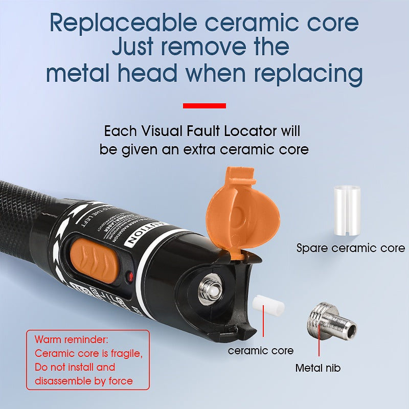 Fiber Visual Testing Tools 10mW Fiber Visual Fault Locator SC FC ST Red Light Source Fiber Optic ...