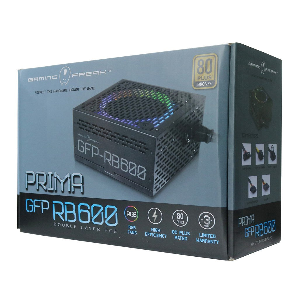 Gaming Freak Prima RGB Light GFP RB500 500W / RB600 600W Power Supply