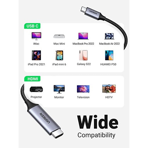 Ugreen USB-C To HDMI Male To Male 1.5m Cable 4K 60Hz