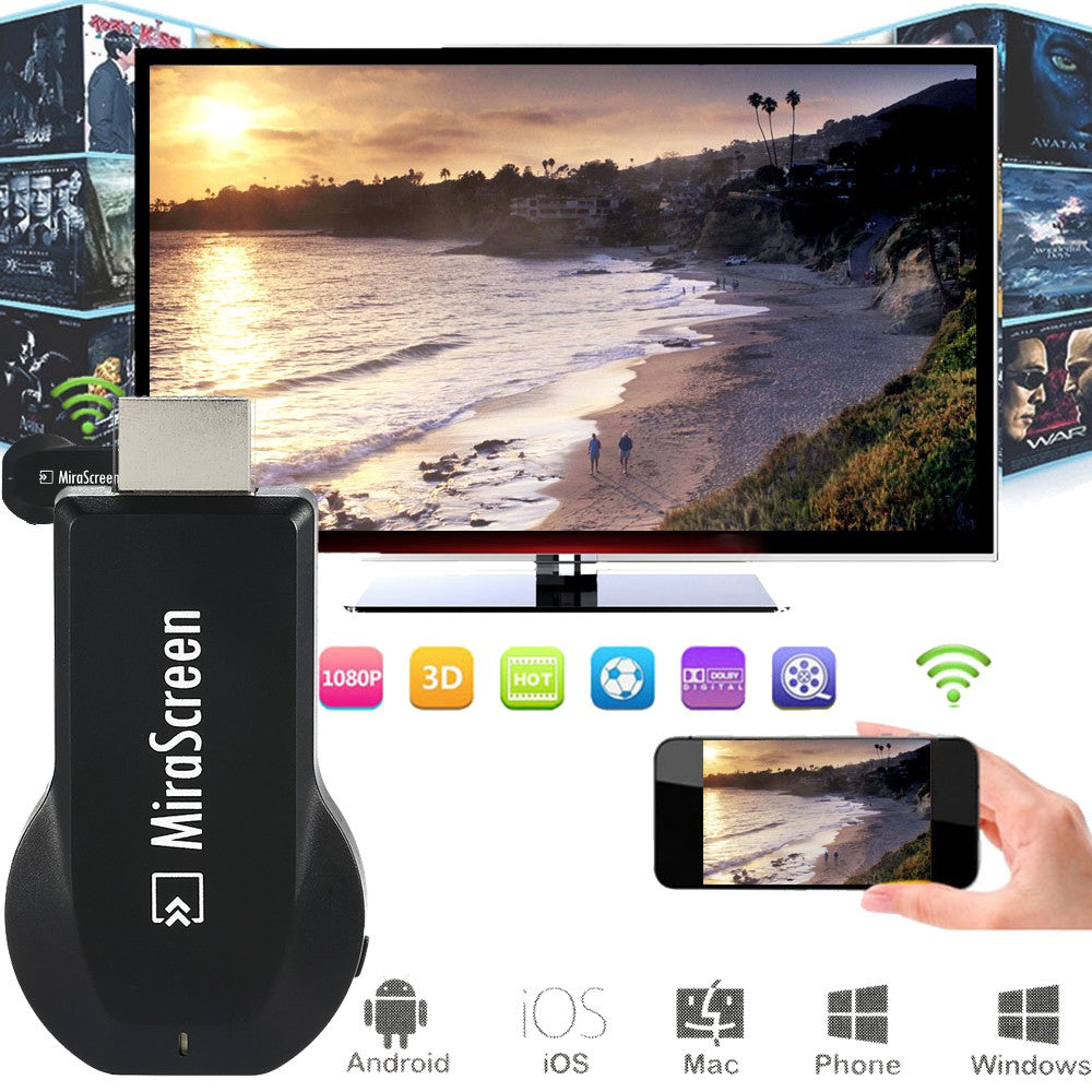 MiraScreen Smartphone TV Screen Mirroring like Miracast Anycast Chromecast