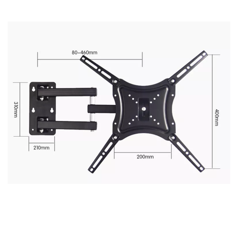 HDL-117B-2 folding type full motion tilt swivel LED LCD 14"-55" tv wall mount bracket