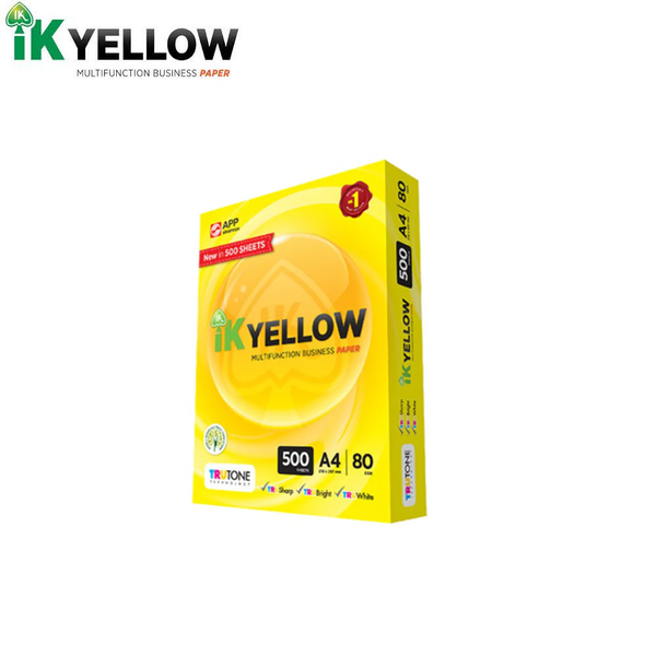 A4 IK Yellow Multifunction Business Paper 80gsm 500 Sheets