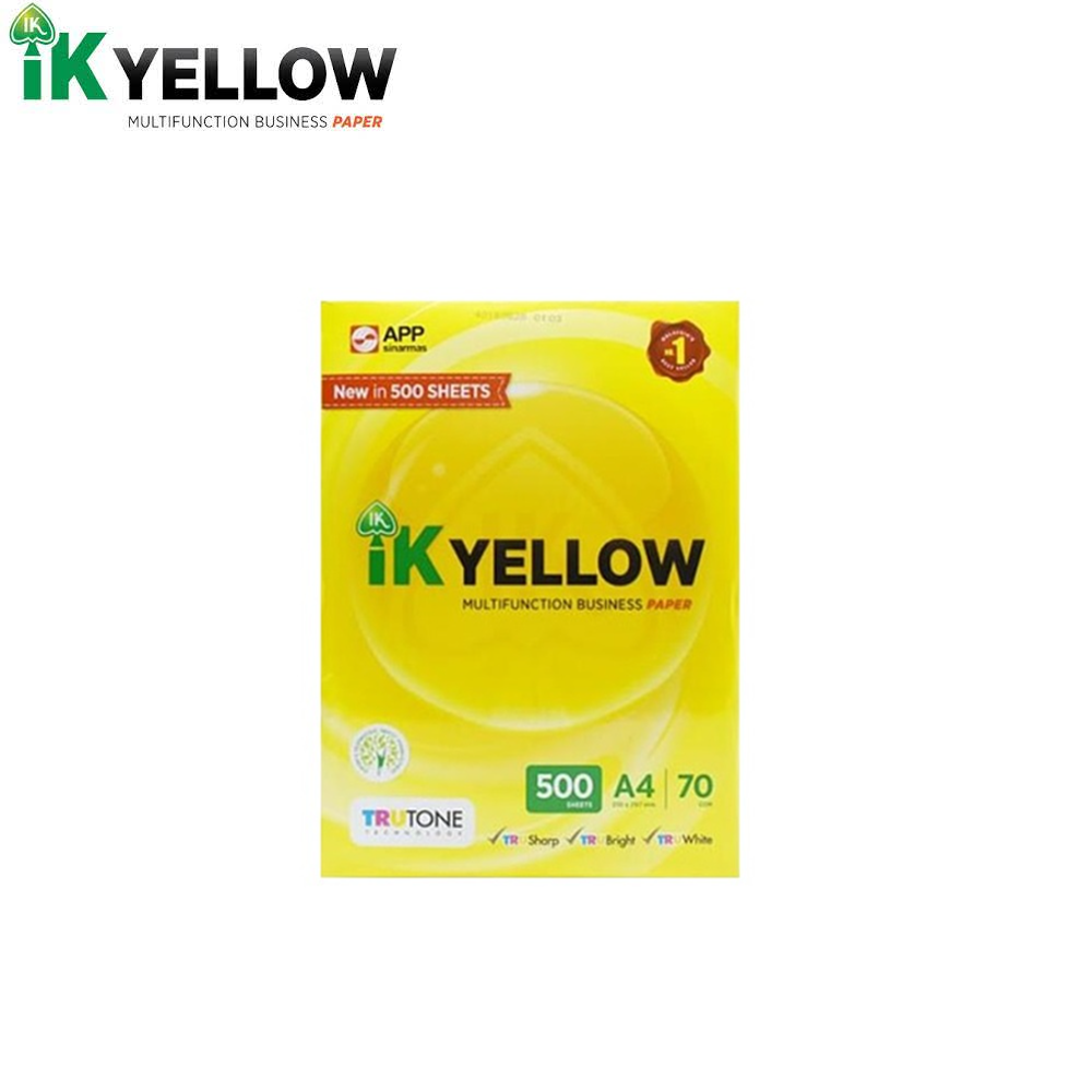 A4 IK Yellow Multifunction Business Paper 70gsm 500 Sheets (5 Reams)