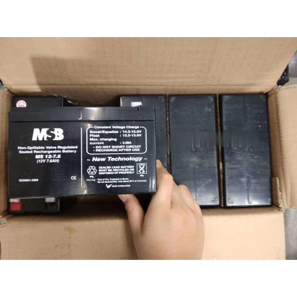 Original MSB battery arrived 12v, 7.6AH Rechargeable For Alarm, Door A ...