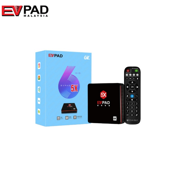EVPAD 5x Android TV Box with 4K HDR Movie for Lifetime IPTV Malaysia [2GB RAM + 32GB ROM]