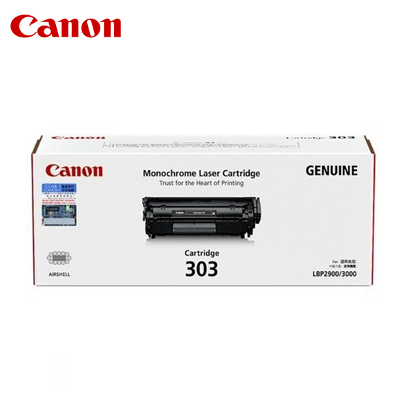 Canon Original Cart 303 Black Laser Toner Cartridge