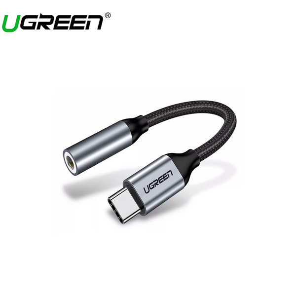 UGREEN USB TYPE C TO 3.5MM FEMALE CABLE 10CM (GRAY)