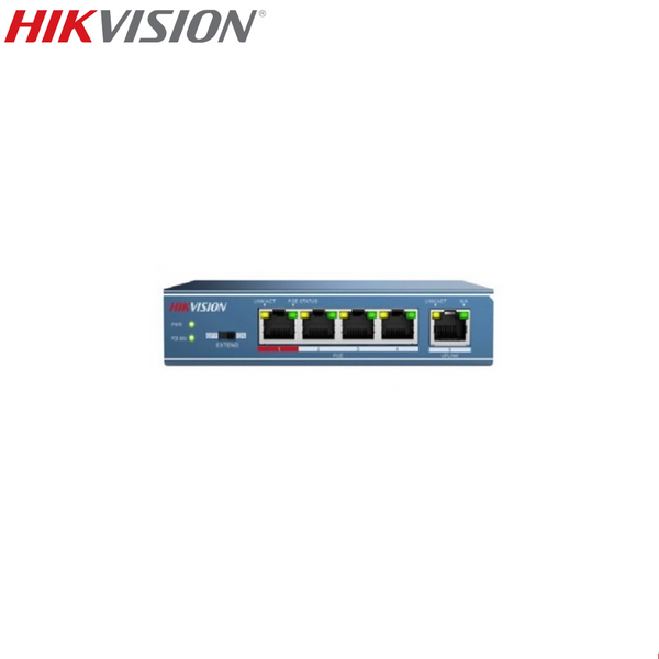 HIKVISION 4 Port Fast Ethernet DS-3E0106P-E/M Unmanaged POE Switch