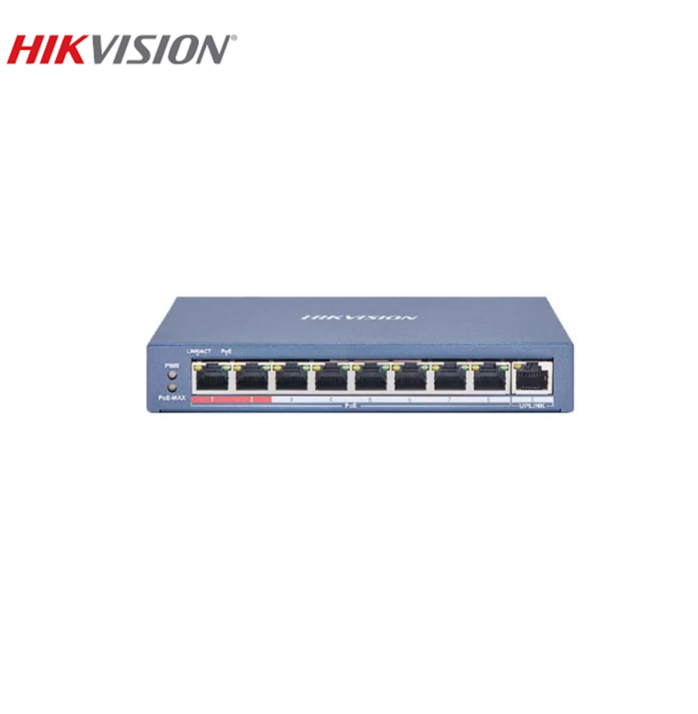 Hikvision DS-3E0310P-E/M 8 Port 100 Mbps Unmanaged PoE Switch