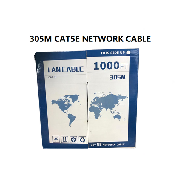 CAT5E RJ45 UTP Solid Ethernet Lan Internet Cable 1000FT 305M Box Network Cable