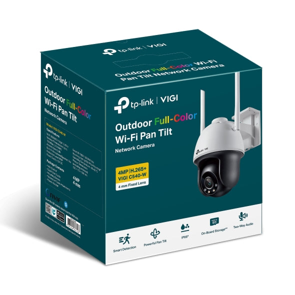 TP-Link VIGI C540-W 4MP Outdoor Full-Color Wi-Fi Pan Tilt Network Camera