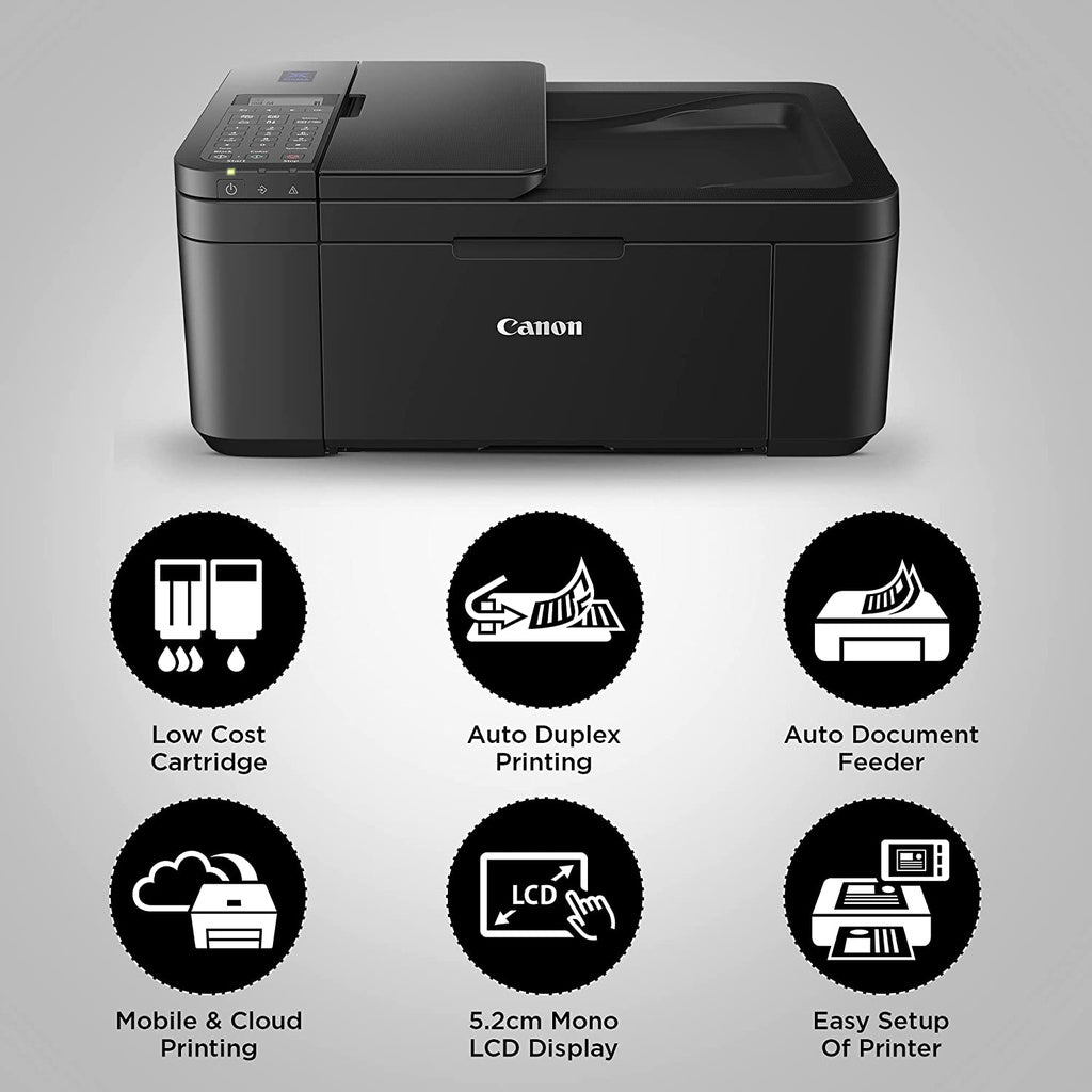 Canon PIXMA E4570 Wi-Fi Inkjet Printer (Print,Scan,Copy,Wi-Fi,Fax)