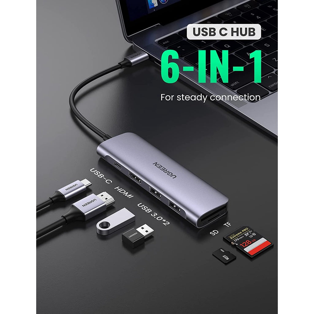 Ugreen USB-C Port USB 3.0-A HUB + HDMI + TF/SD