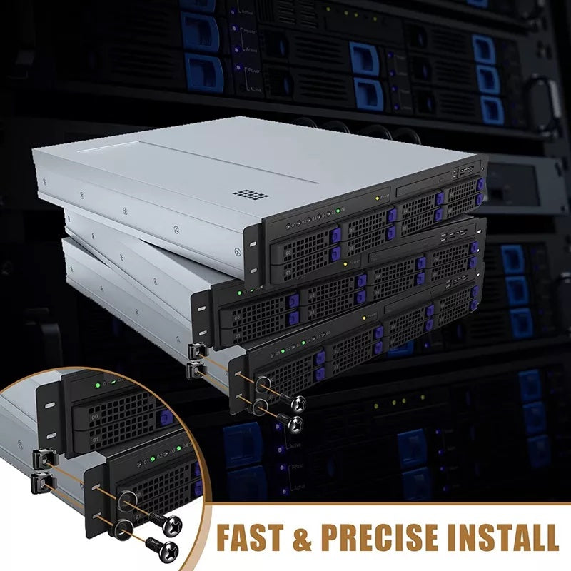Server Rack Step Washer M6 x 16 mm Rack Mount Cage Nuts Screws and Washers Stainless Steel Ser ...