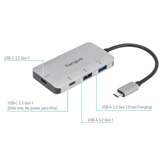 Targus USB-C Multi-Port Hub with 2x USB-A and 2x USB-C Ports ACH228AP-50