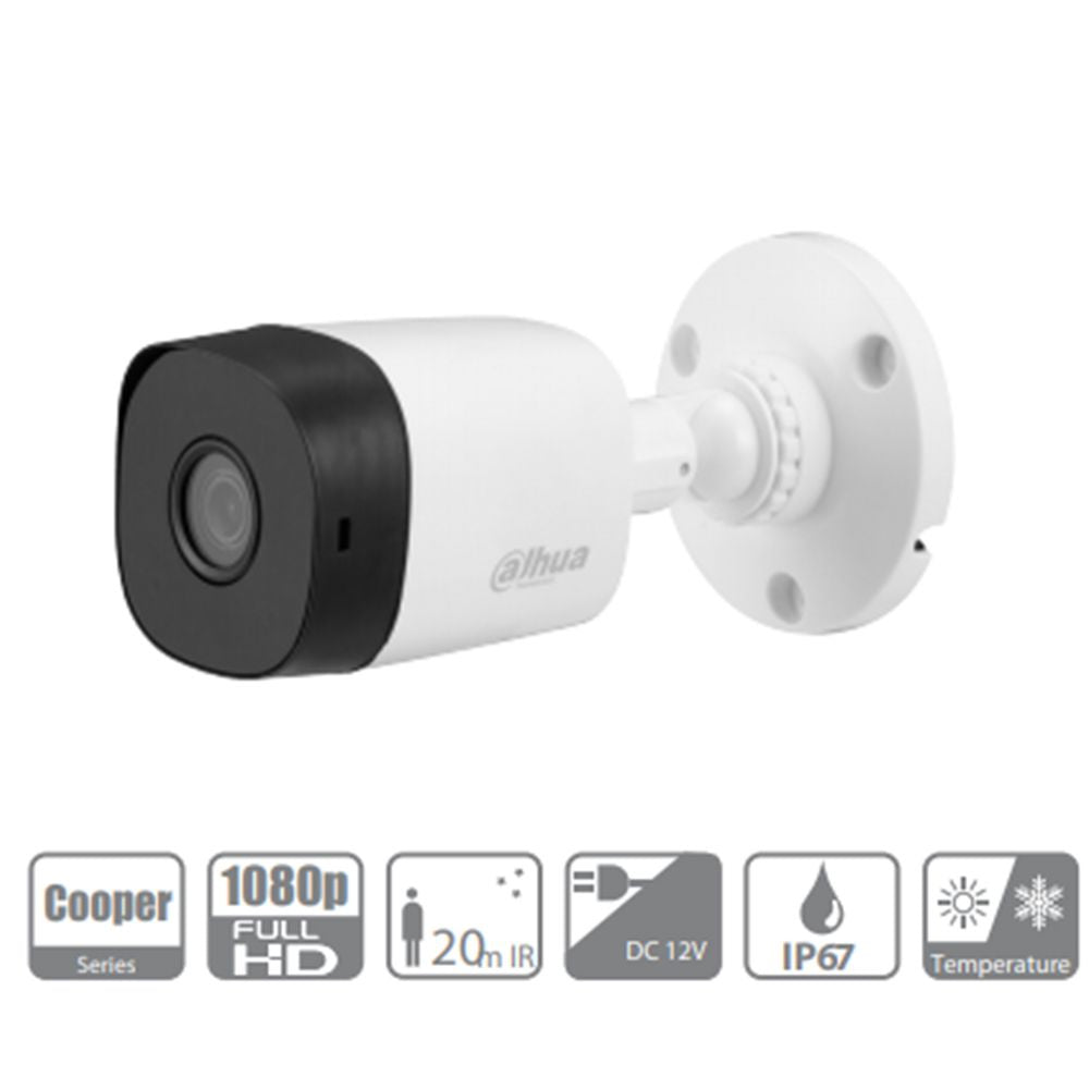 Security Camera Dahua DH-HAC-B1A21P DIP (2MP) Outdoor IR Eyeball Bullet Camera 1080P 2MP Bullet CCTV