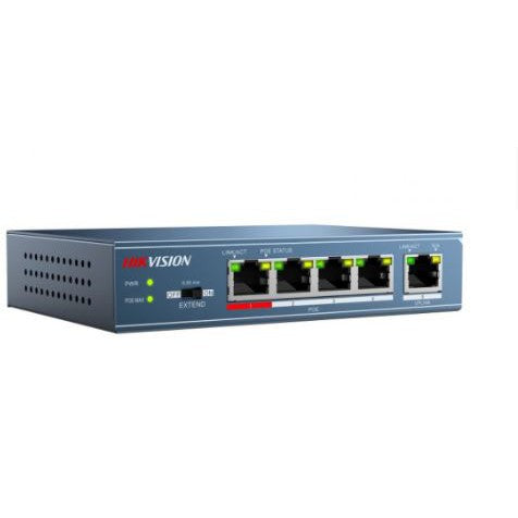HIKVISION 4 Port Fast Ethernet DS-3E0106P-E/M Unmanaged POE Switch
