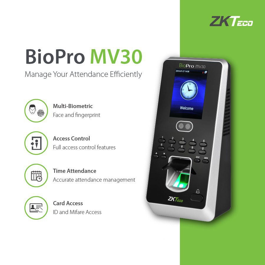 ZKTeco MultiBio 800H-ID Multi Biometric Face Recognition