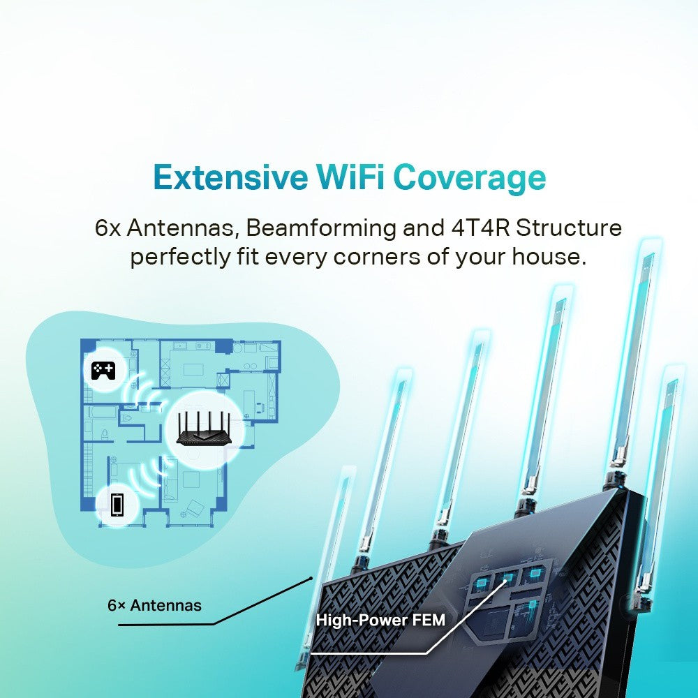 TP-Link Archer AX72 AX5400 Dual-Band Gigabit Wi-Fi 6 Mesh Router