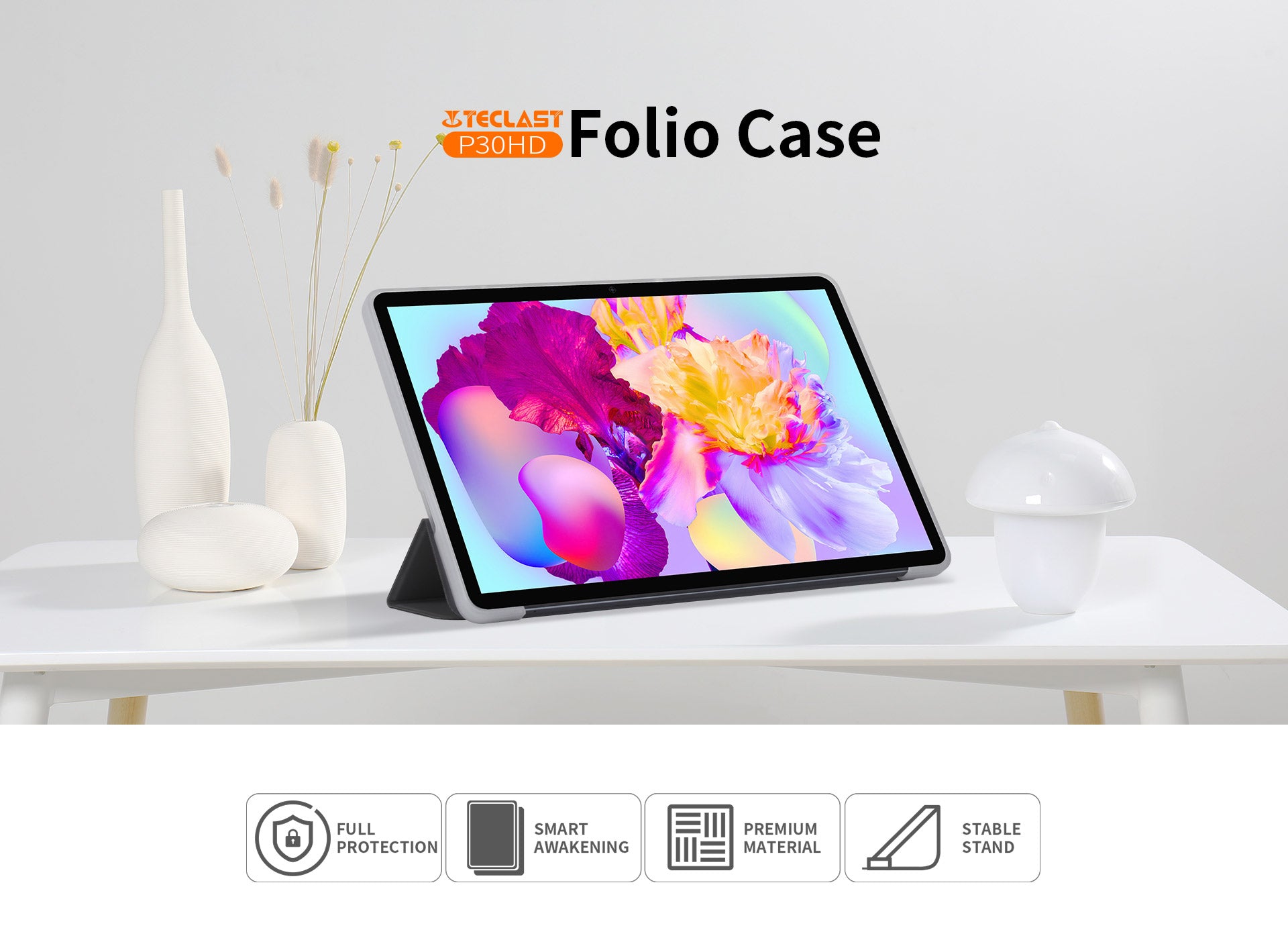 Teclast Folio Stand Tablet Case Cover for Teclast P30HD Tablet PC