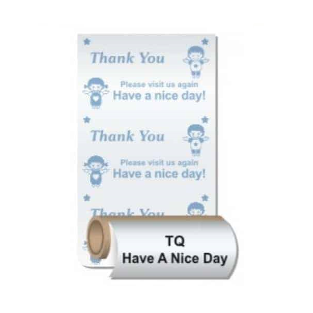 Pre-Printed Standard Thank You Paper Roll 80 x 60 x 12mm
