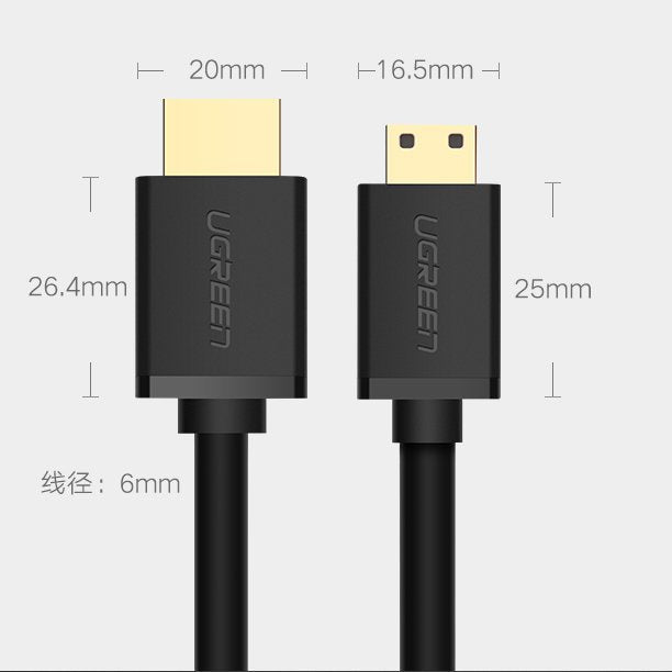 Ugreen Mini HDMI to HDMI CABLE 1.5m