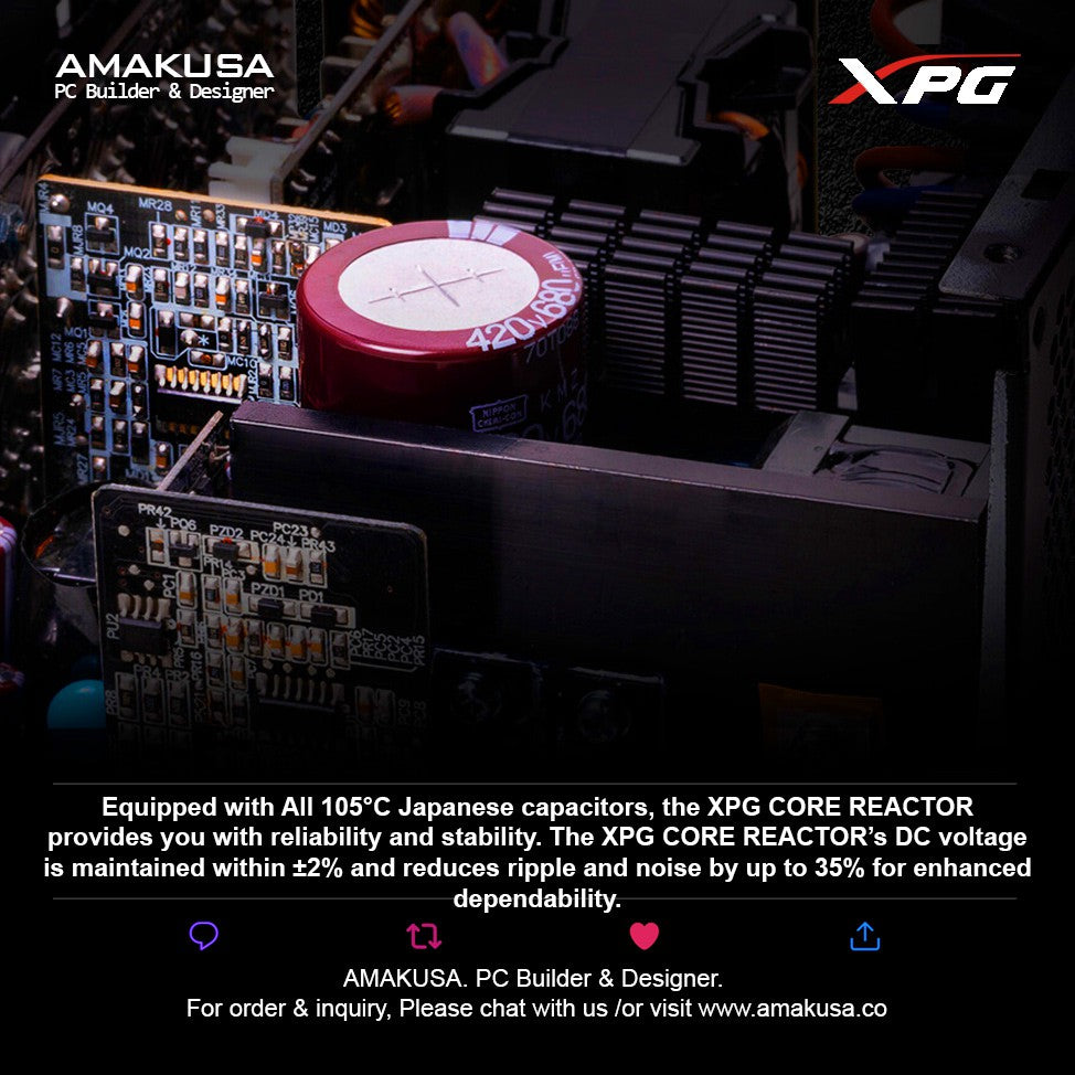 ADATA XPG Gaming Core Reactor 650W/750W/850W Power Supply Modular