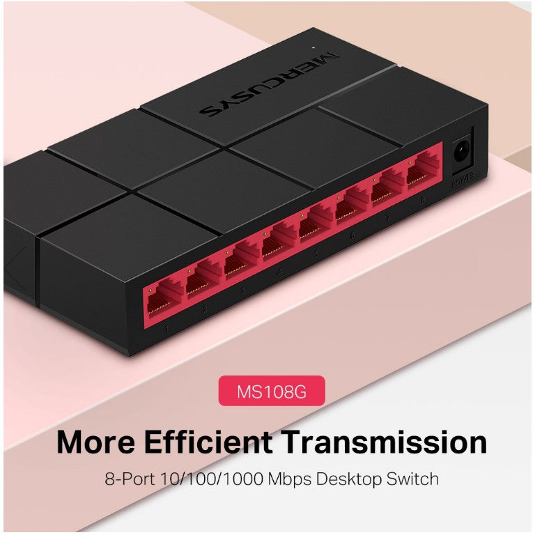 Mercusys MS108G 8-Port Gigabit 10/100/1000 Mbps Desktop Switch