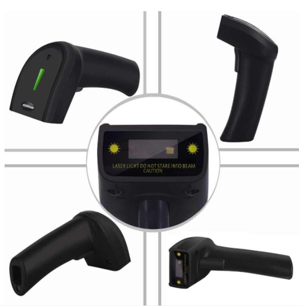 Handheld Barcode QR Code Scanner / Reader 1D/2D Wired Wireless MJ-1400 ...