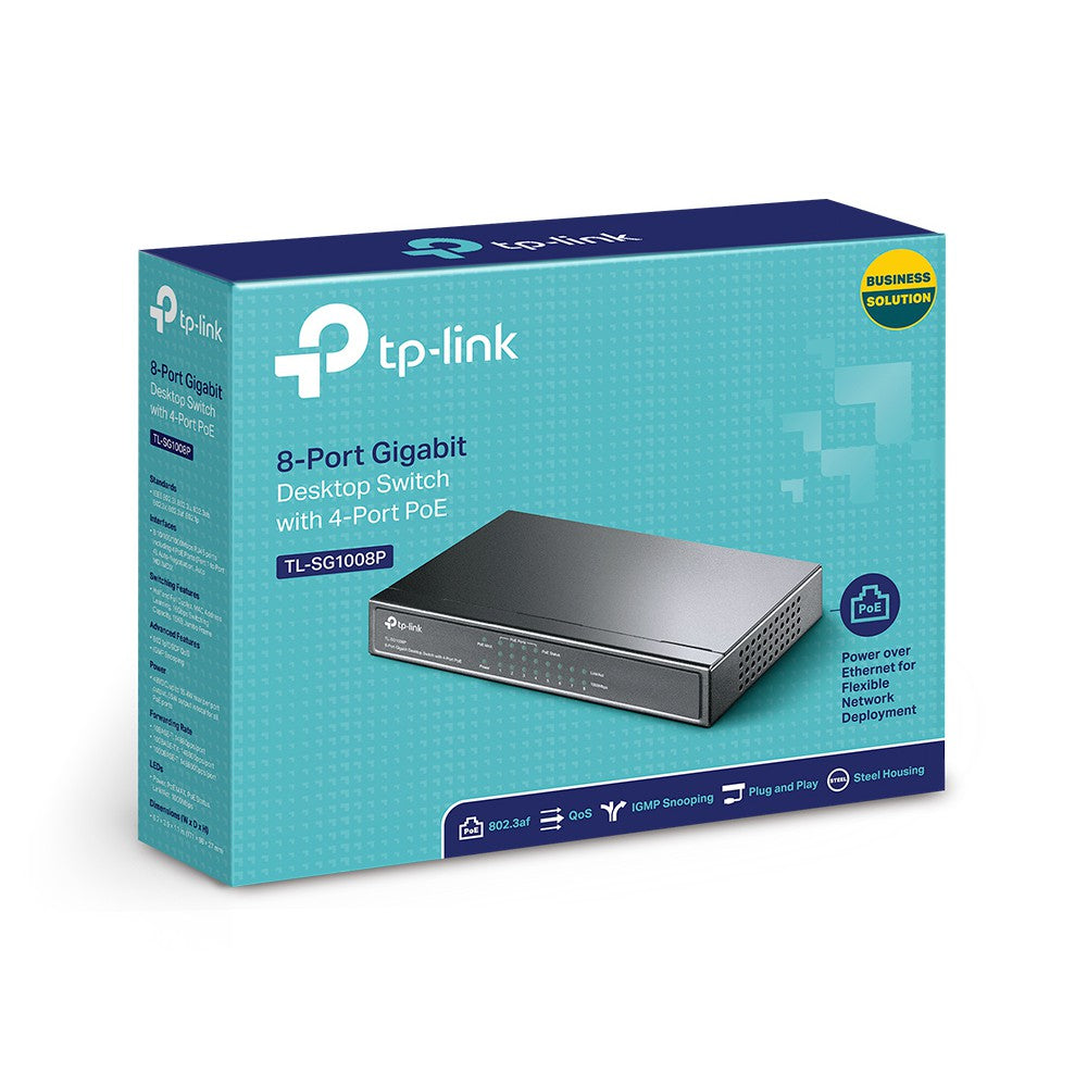 TP-link TL-SG1008P 8-Port Gigabit Desktop Switch with 4-Port PoE