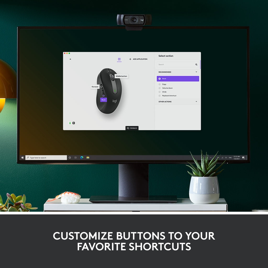 Logitech Signature M650 Wireless Mouse - For Small to Medium Sized Hands, Multi-Device Compatibility