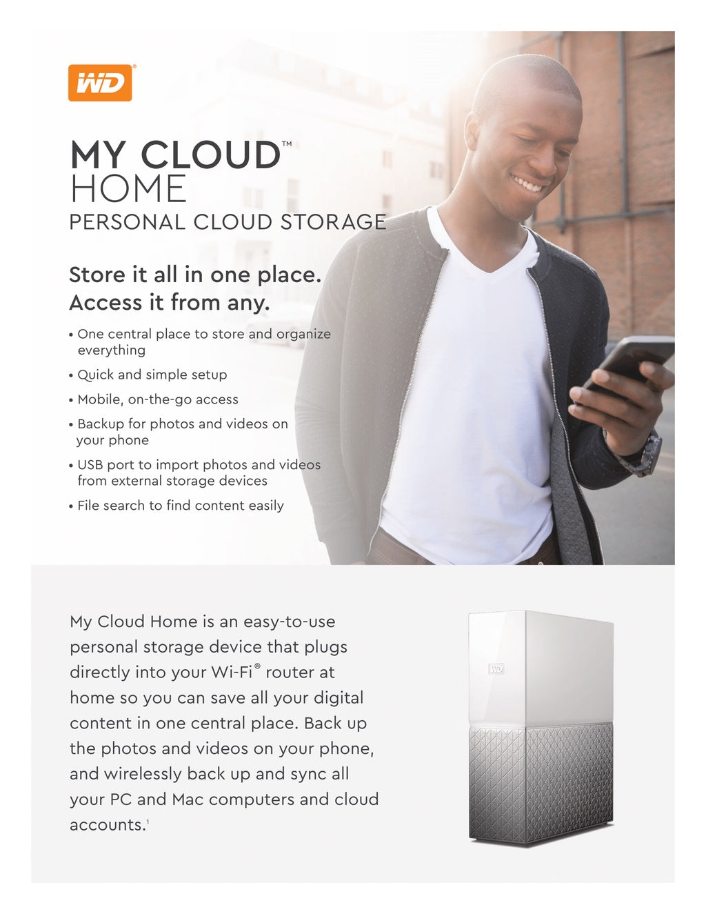 Western Digital WD My Cloud Home NAS Personal Cloud Storage