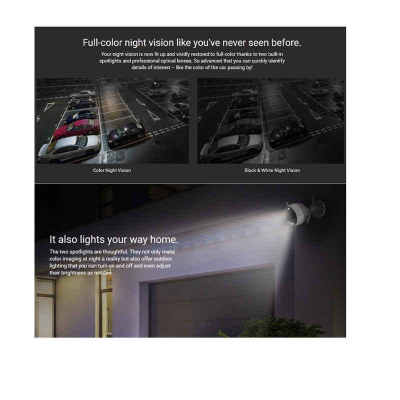 EZVIZ C3W PRO 2MP Color Night Vision AI Person Detection Outdoor Security Camera