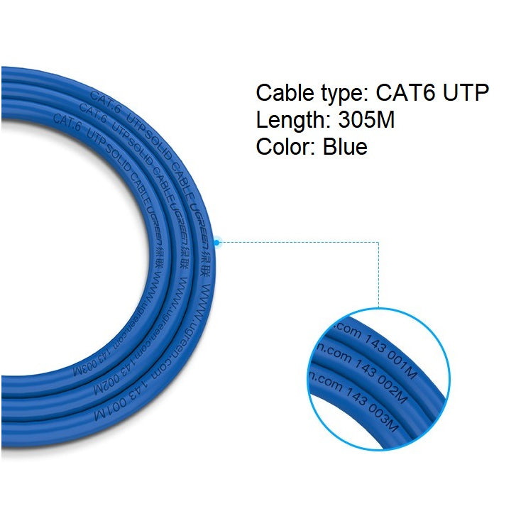 Ugreen CAT6 UTP solid ethernet network cable 305Meter
