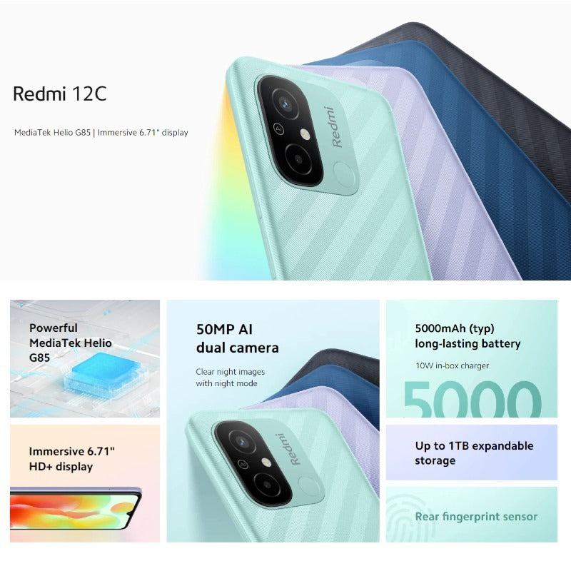Redmi 12C (50 MP Camera/5000mAh Battery) Smart Phone