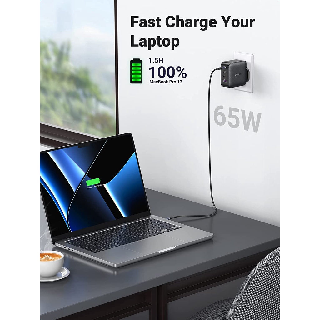 Ugreen 65W UK Wall Charger 4 Ports Type C Fast Charging Wall Power Adapter
