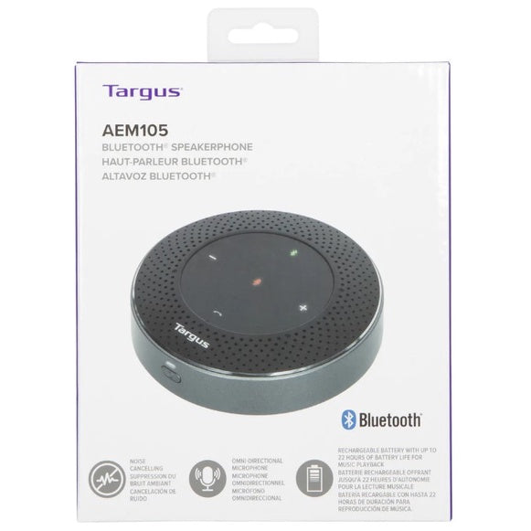 Targus Bluetooth 5.0 Moble Speakerphone with 6 Omni Directional 360 Degree Microphone