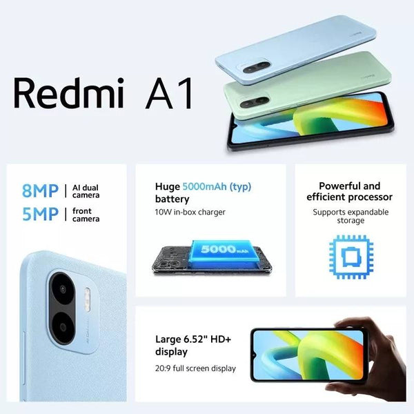 Redmi A1 Dual Sim 8MP dual camera | 5000mAh battery Smart Phone