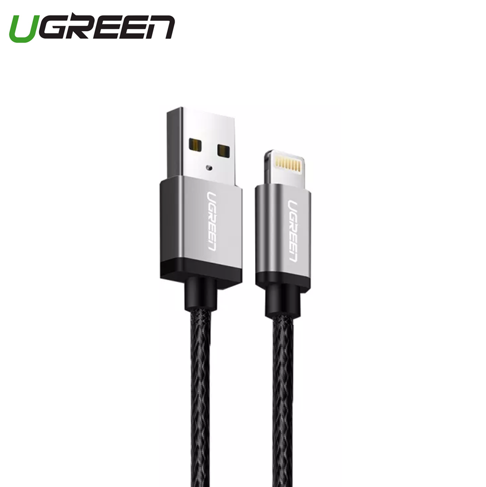 UGREEN MFi USB A To Lightning Cable Braided 2.4A Fast Charging 1.5M / 2 Meter