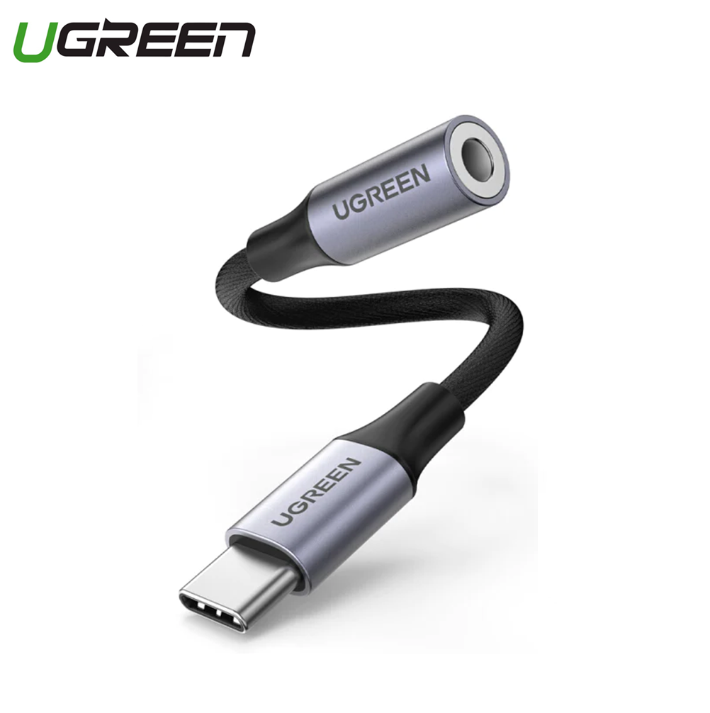 Ugreen USB-C to 3.5mm M/F Cable Aluminium Shell With Braided 10cm
