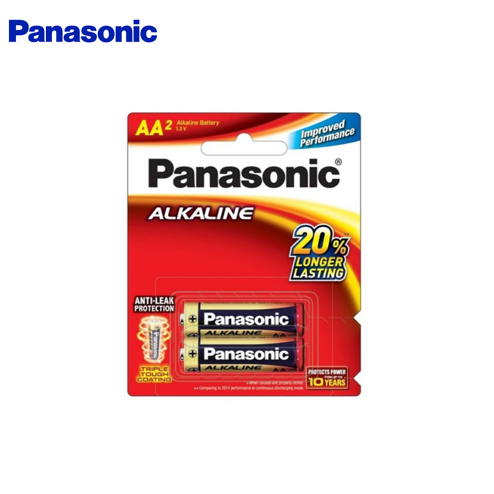 Panasonic Alkaline AA Size 2pcs Pack Battery LR6T/2B