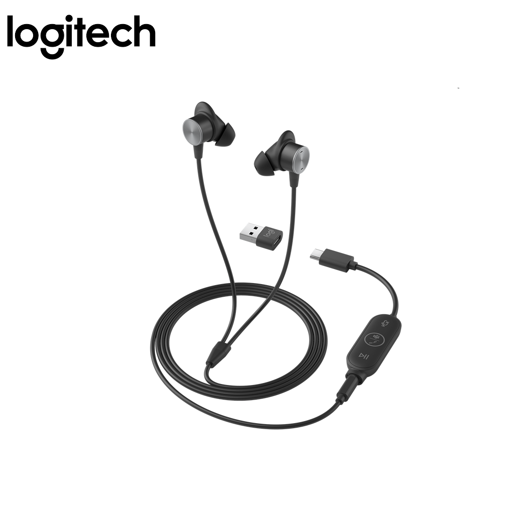 LOGITECH Zone Wired Earbuds UC/TEAMS (981-001094/981-001095) - 2 Years Warranty
