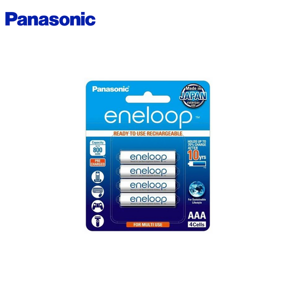 Panasonic Eneloop Rechargeable AAA Size 4pcs Pack 800mAh Battery BK-4MCCE/4BT